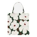 Pieni Unikko handlenett 44x43 cm mørk grønn/hvit/rosa