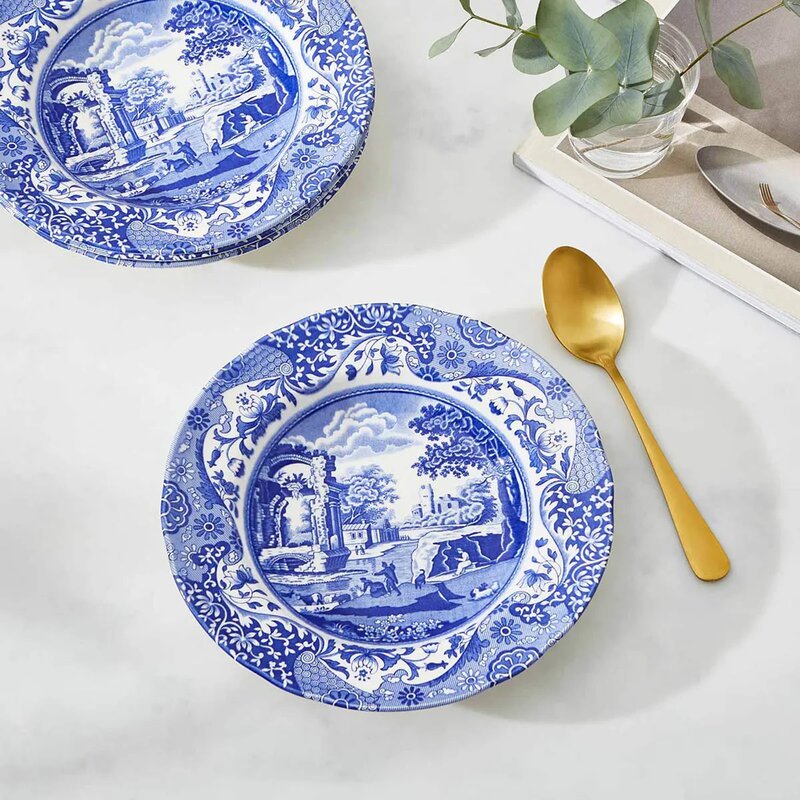 Blue Italian tallerken dyp 23 cm blå/hvit