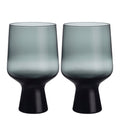 Solare glass på fot 40 cl 2 stk stålgrå