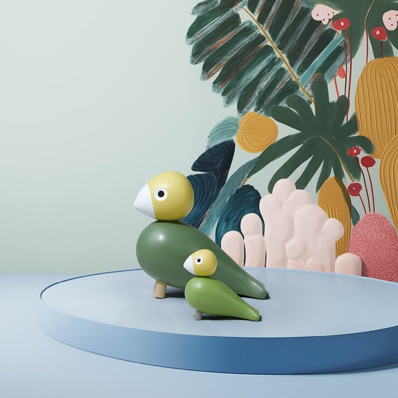 Fuglepar Liv & lykke grønn
