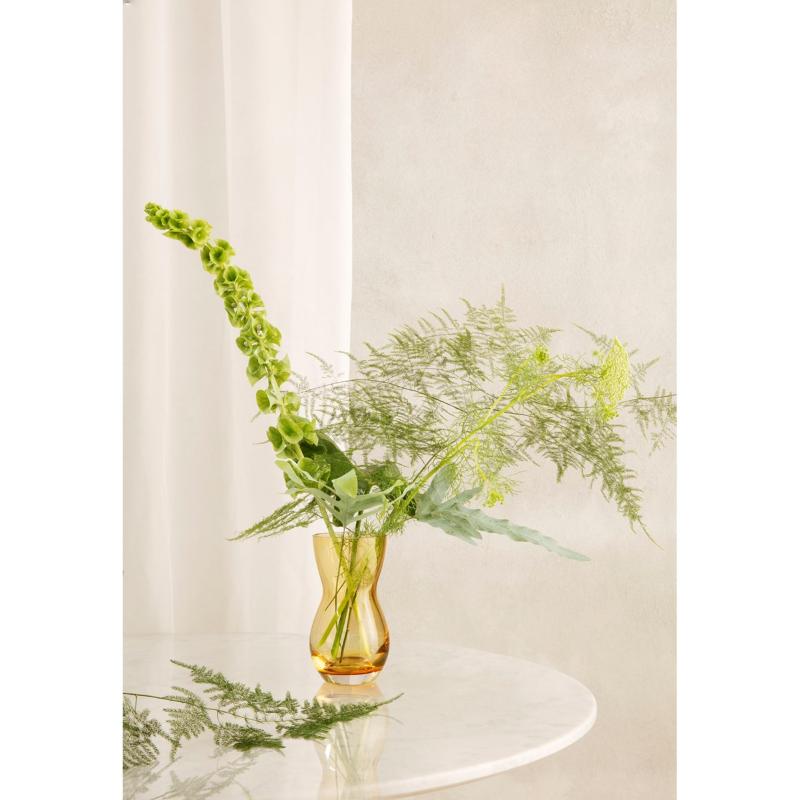 Calabas vase 16 cm amber