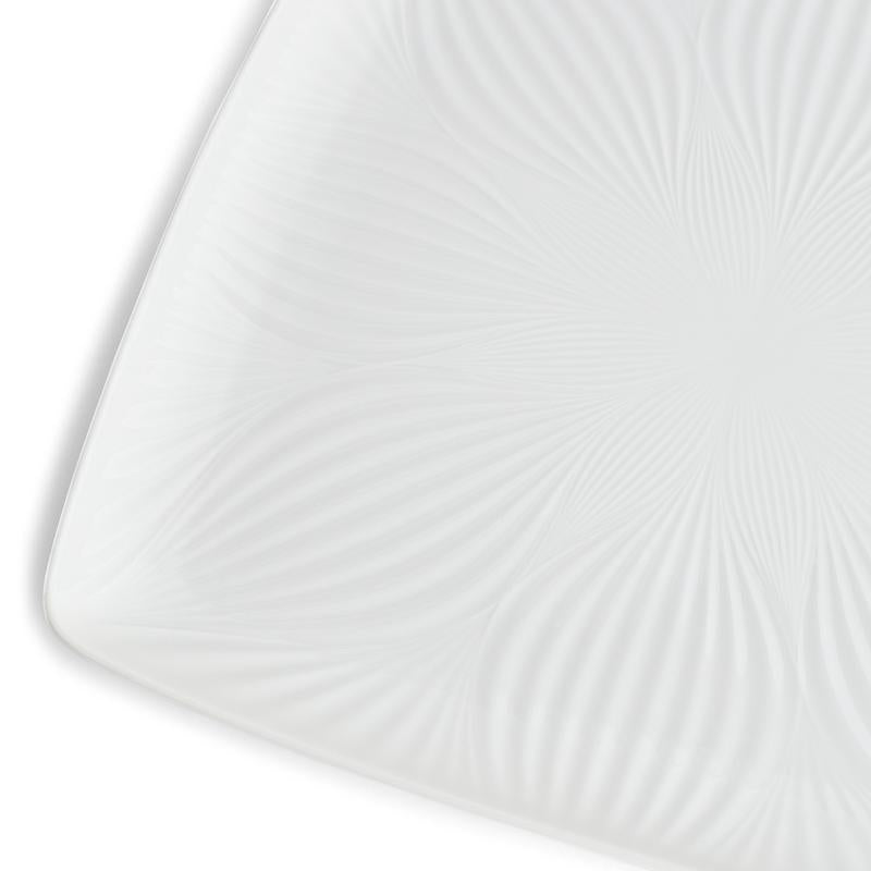 White Folia firkantet skål 30cm