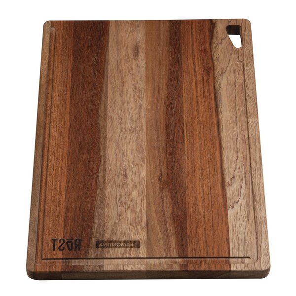 Wooden board skjære- og serveringsfjøl 40x28 cm brun