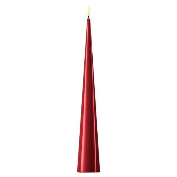LED kjeglelys 5 x 20 cm bordaux rød