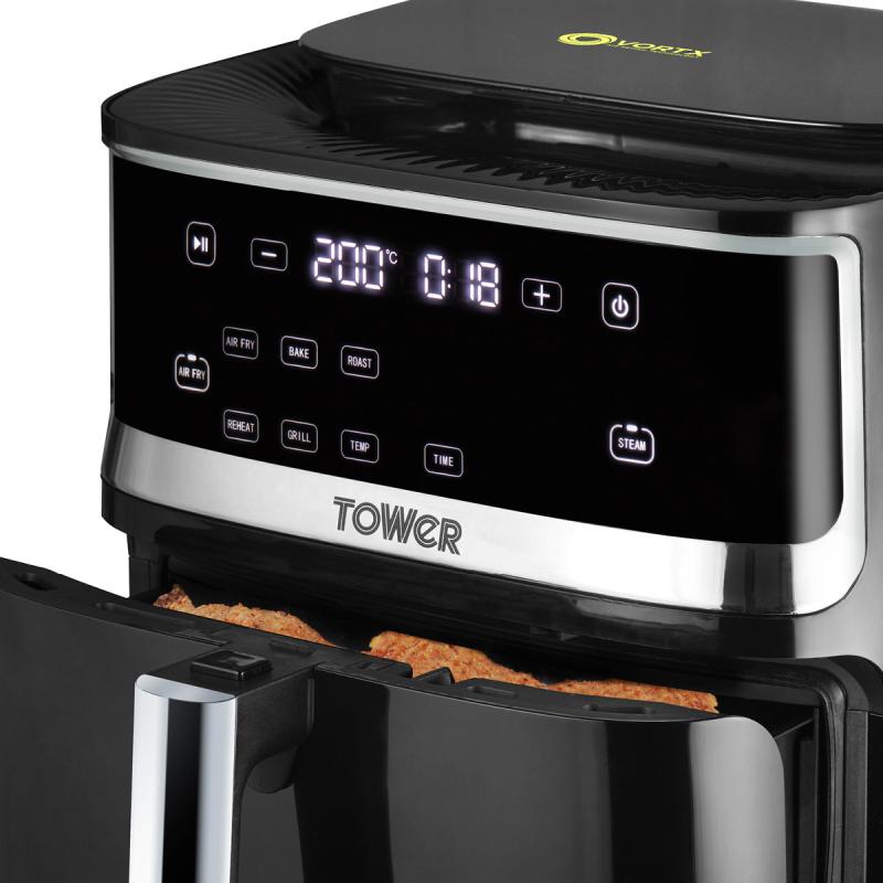 Airfryer T17101 m/damp 7L svart