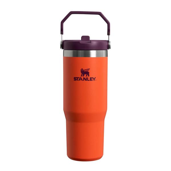 Iceflow flip straw tumbler termoflaske 0,89L oransje/lilla
