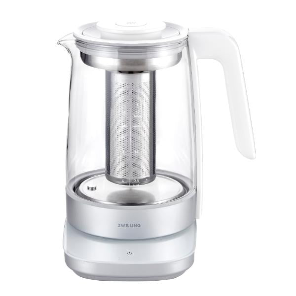 Enfinigy vannkoker glass m/tesil 1,7L sølv
