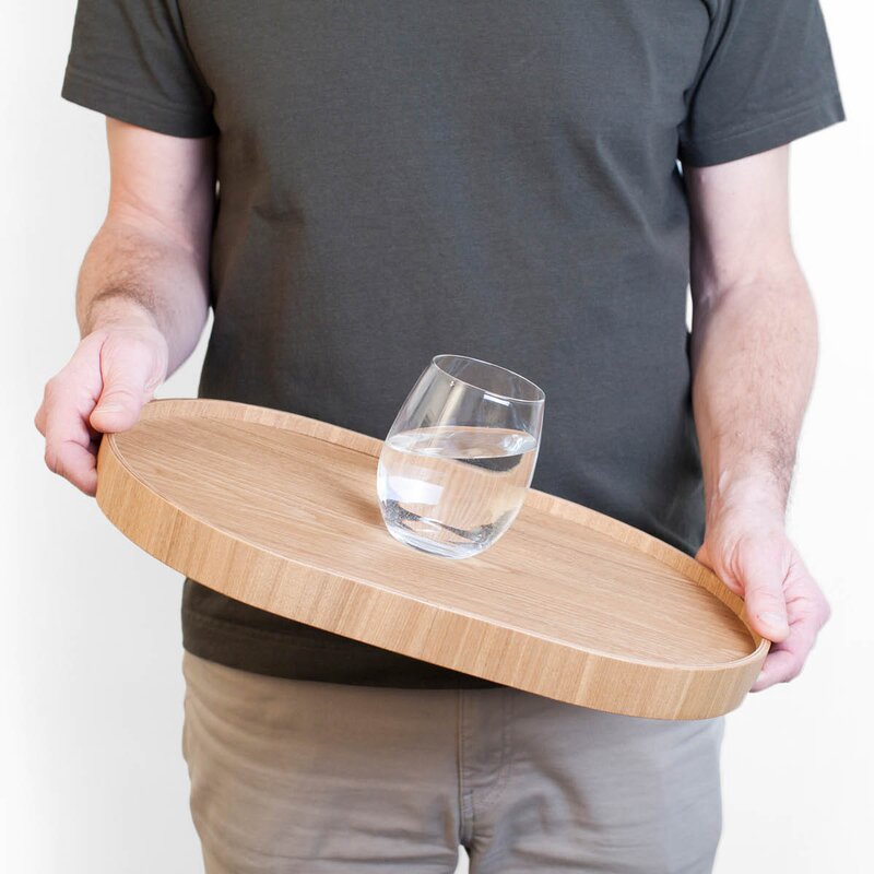 CurveLine serveringsbrett anti-slip 39x26 cm piltre