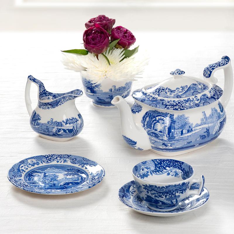 Blue Italian fløtemugge 22 cl blå/hvit