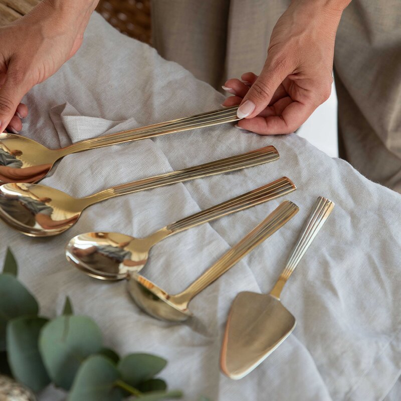 RAW kakespade 26 cm champagne gold