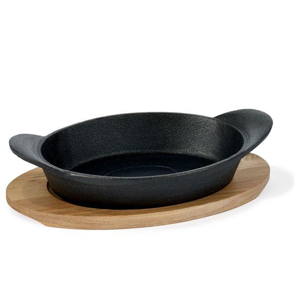 Fat/tallerken støpejern stor 6,5x15x27 cm