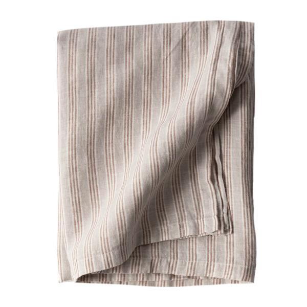 Duk lin 145x270 cm hazelnut stripe