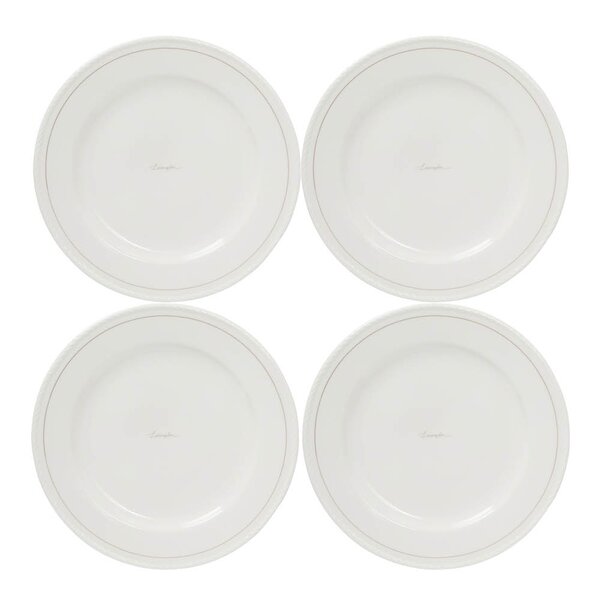 Icons tallerken 28 cm 4 stk hvit/beige