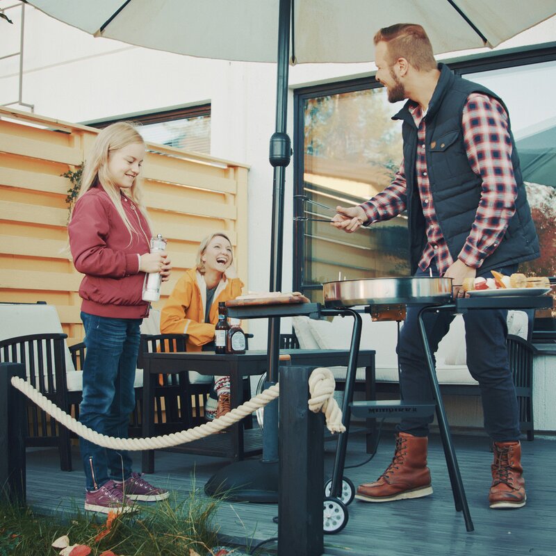 Elektrisk grill 2200W m/vogn&sidebord