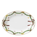 Stjerne Riflet Jul ovalt fat 34 cm