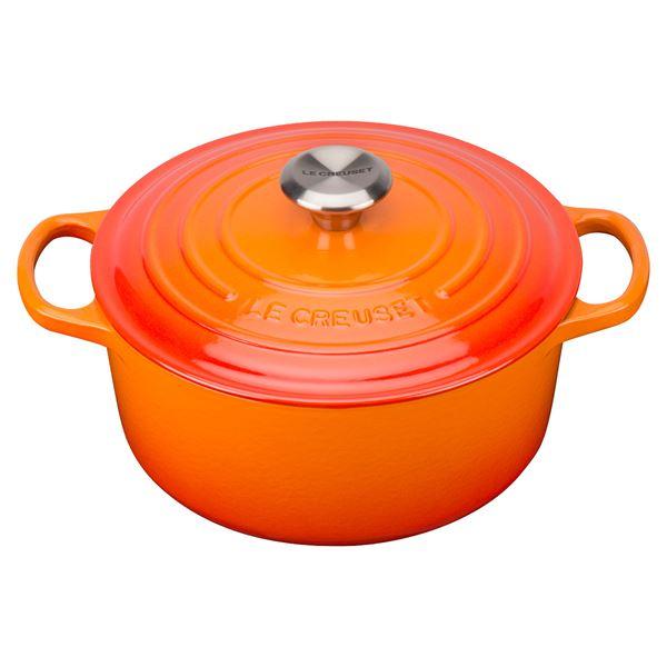 Signature støpejernsgryte rund 26 cm 5,3L volcanic