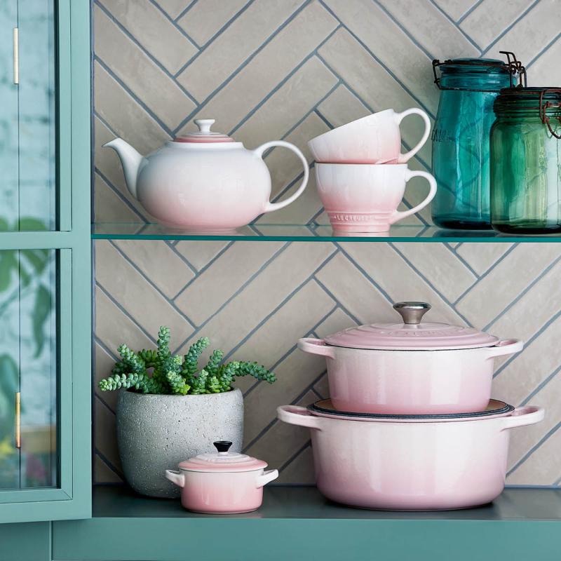 Signature støpejernsgryte rund 24 cm 4,2L shell pink