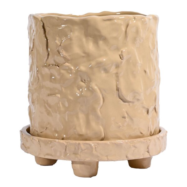 Muddy krukke S 17,5x18 cm beige