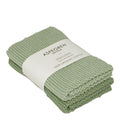 Solid kjøkkenklut strikket 26x26 cm 2 stk laurel green