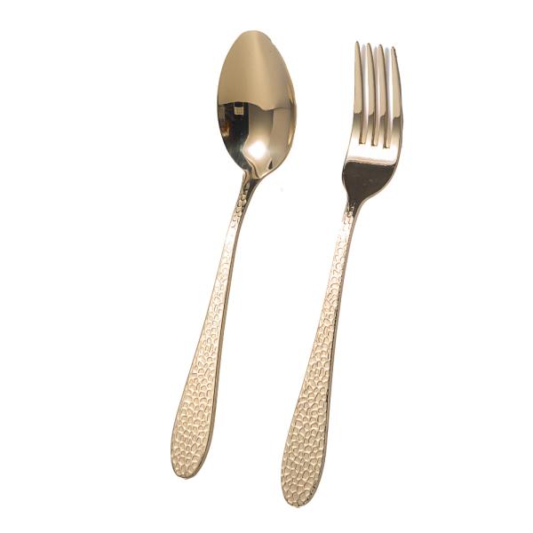 Frost dessert-/forretsbestikk 8 deler gull