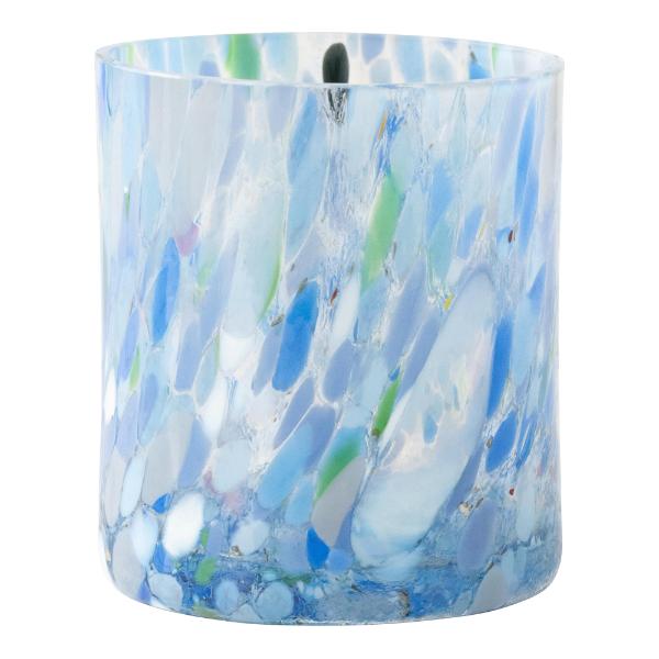 Swirl drikkeglass/lykt 35 cl blå multi