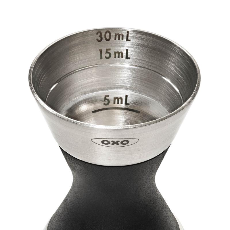 Steel dobbelt målebeger svart