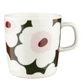 Unikko krus 40 cl hvit/mørk grønn/rosa