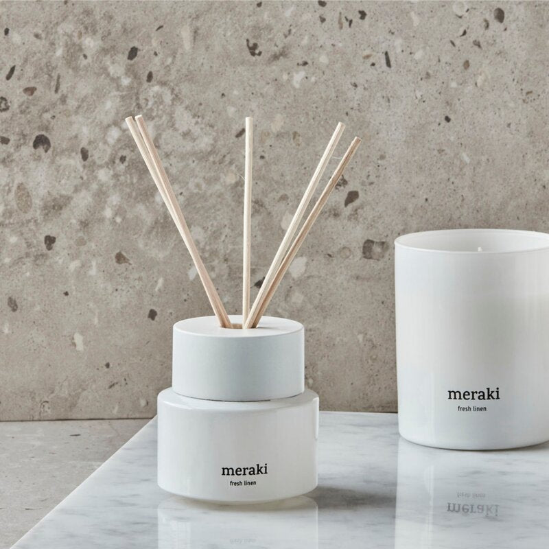 Duftpinner fresh linen 100 ml hvit