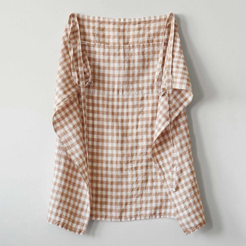 Forkle 90x75 cm gingham biscuit