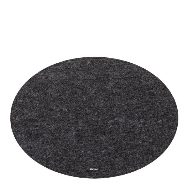 Nuno dekkebrikke 45x33 cm oval mørk grå