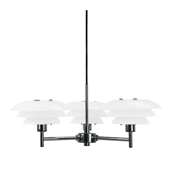 DL20 lysekrone 17 cm opal/krom