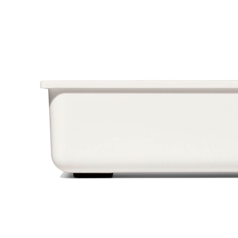 Knivblokk til skuffer 42x14x6 cm hvit/grå