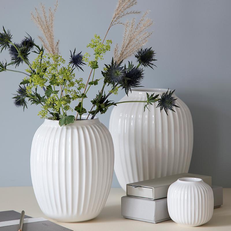 Hammershøi vase 25 cm hvit