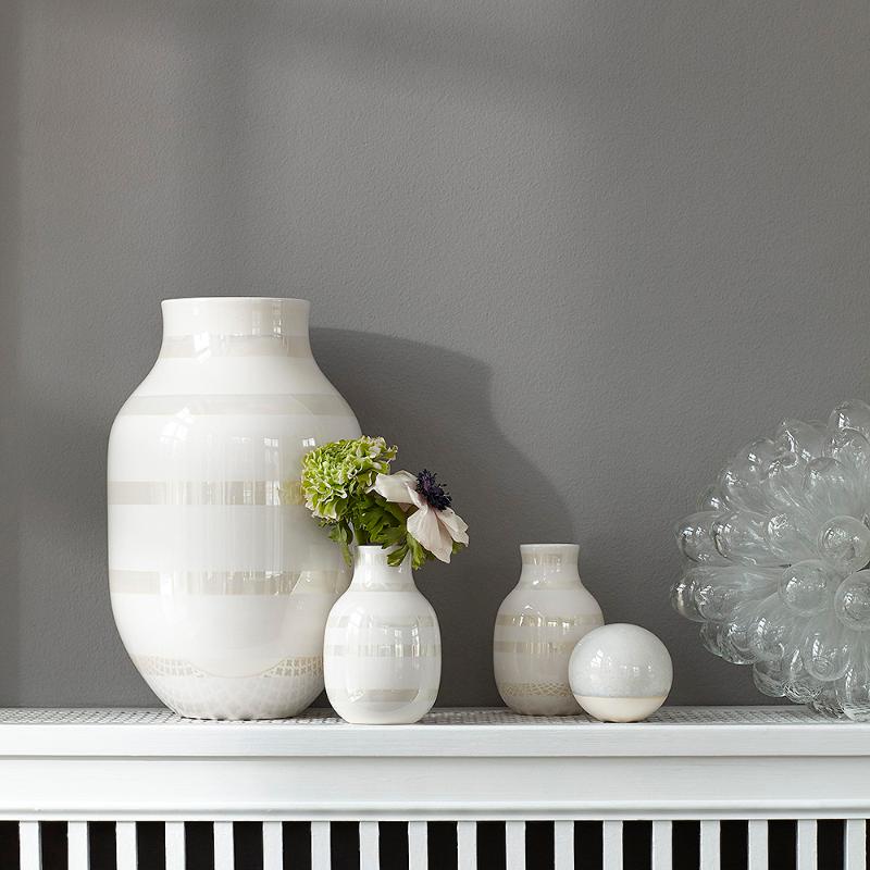Omaggio vase 30,5 cm perlemor
