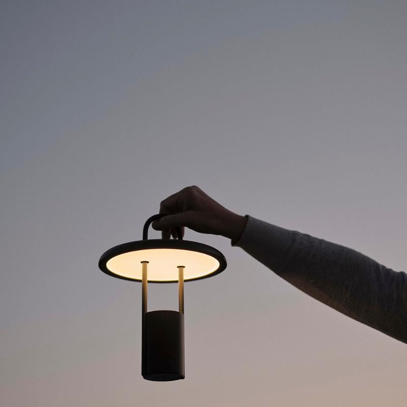 Pier bærbar LED lampe 25 cm black