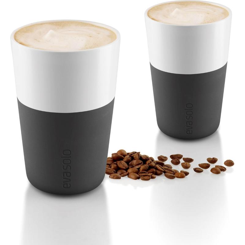 Caffé Latte krus 36 cl 2 stk svart