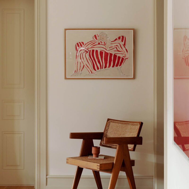 The Poster Club x Sofia Lind poster 30x40 cm red chair