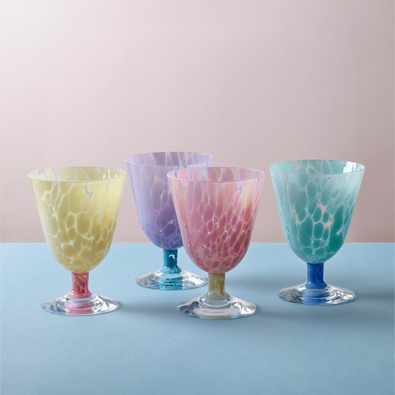 Jubalong vinglass 26 cl turkis/lilla