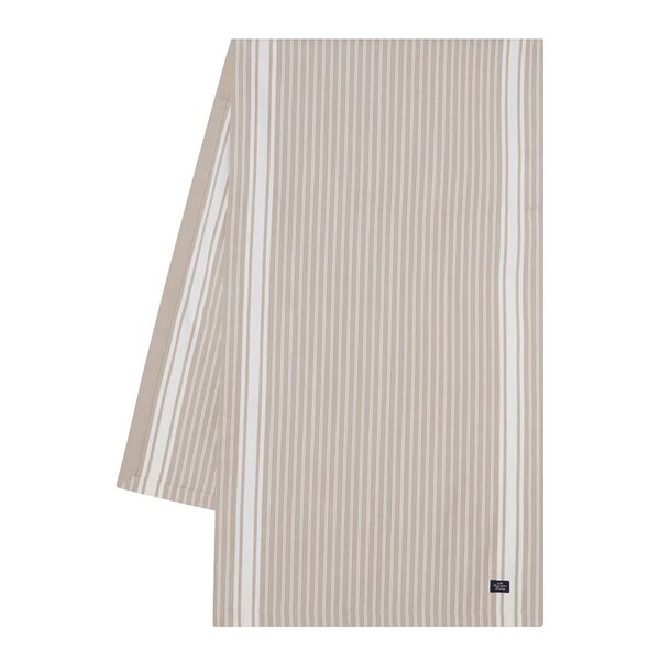 Icons stripete oxfordløper 50x150 cm beige/hvit
