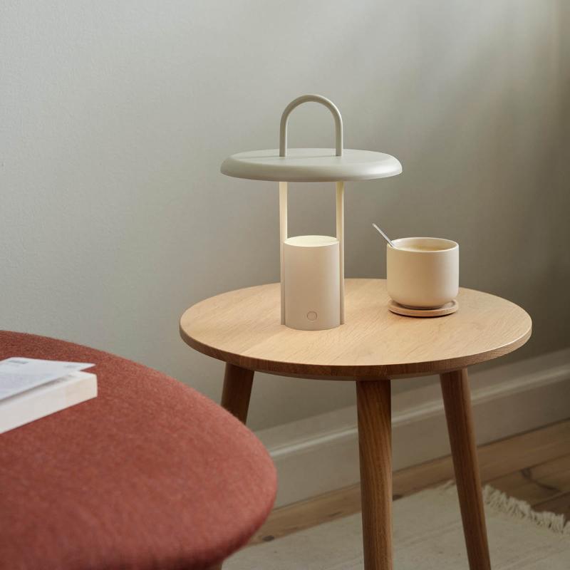 Pier bærbar LED lampe 25 cm sand