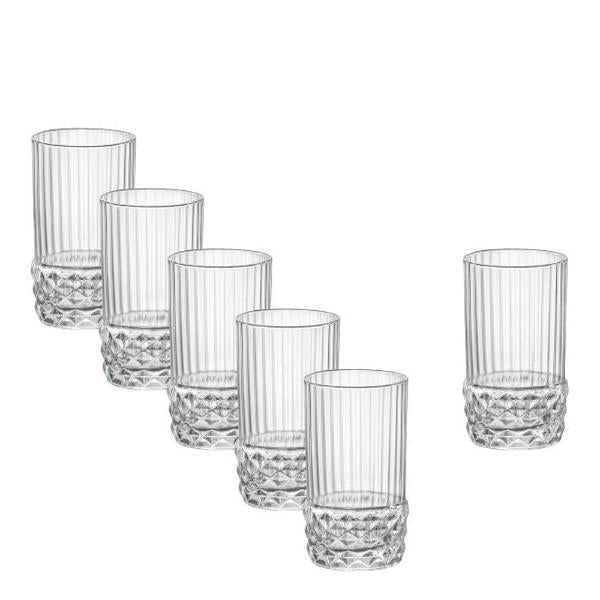 America shotglass 6 stk 8 cl klar