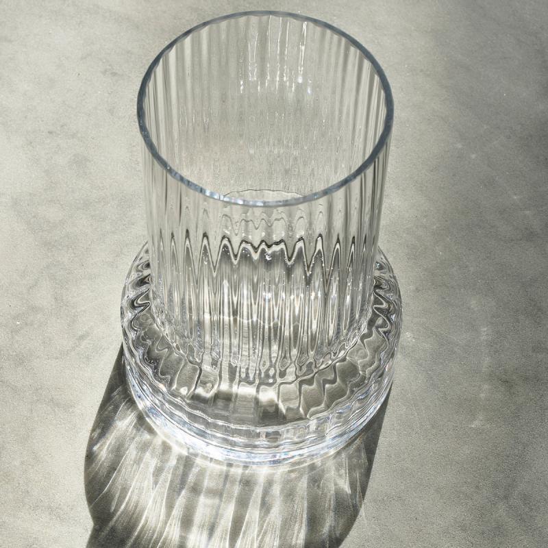 Hvils vase m/ riller 21x29 cm klar