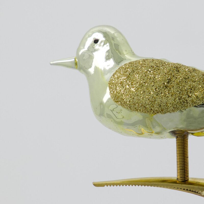 Safar juletrepynt 17 cm 4 stk gull
