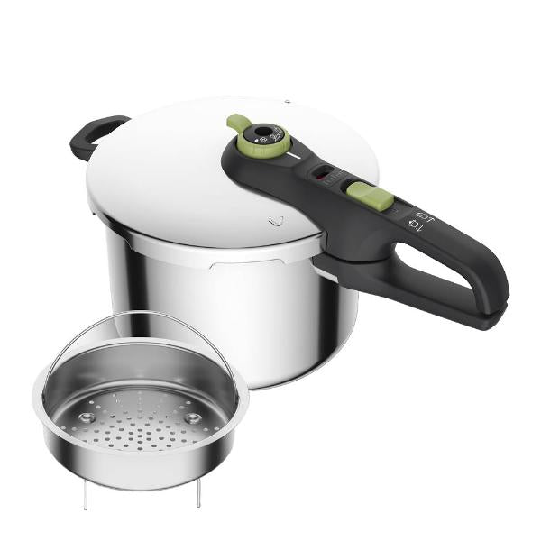 Secure Trendy trykkoker m/dampkurv 6L