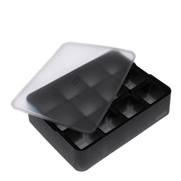Isbitform terninger m/ lokk 4X4 cm svart
