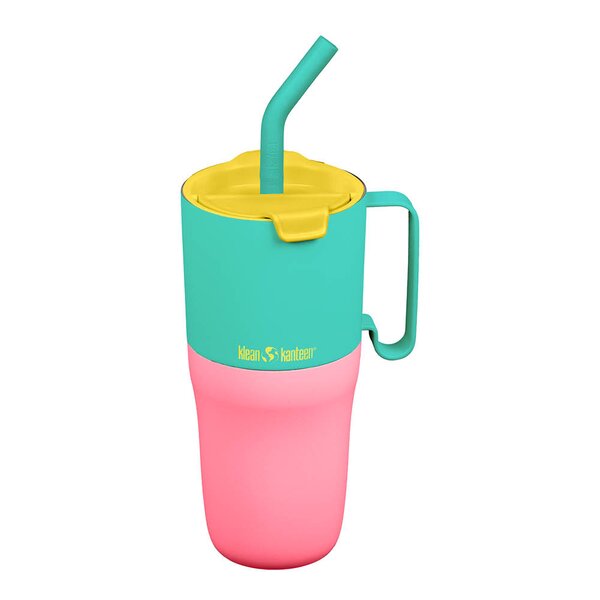 Rise Tumbler 77 cl med sugerør Turquoise Kaleidoscope