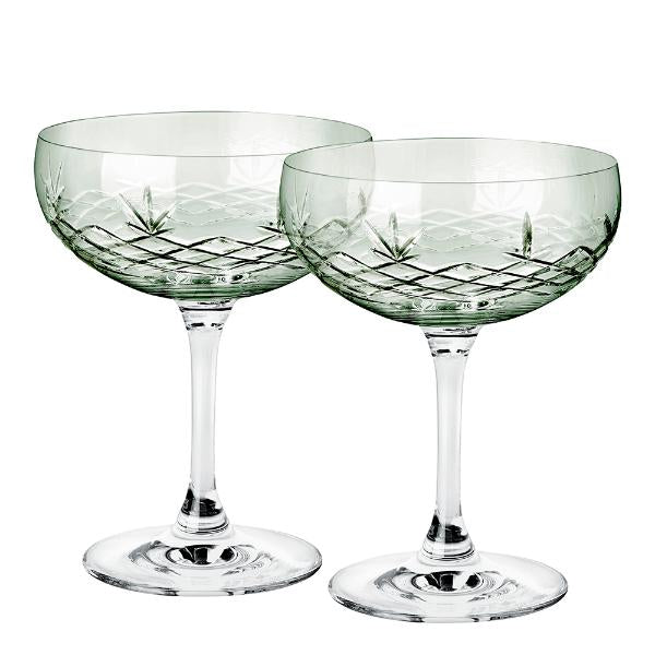 Crispy Gatsby champagneskål 30 cl 2 stk emerald