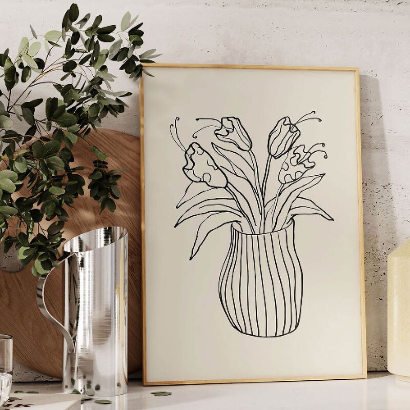 Affordable Art Prints poster 30x40 cm vase sketch