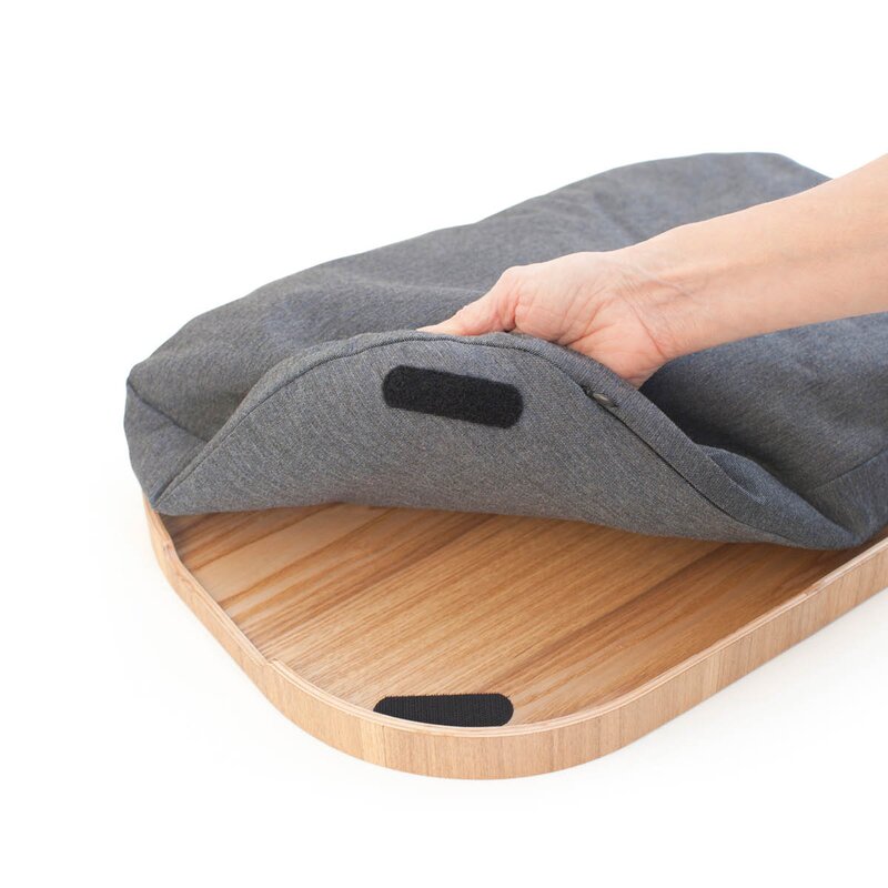 Curveline knebrett anti-slip 47x34 cm piltre/grå