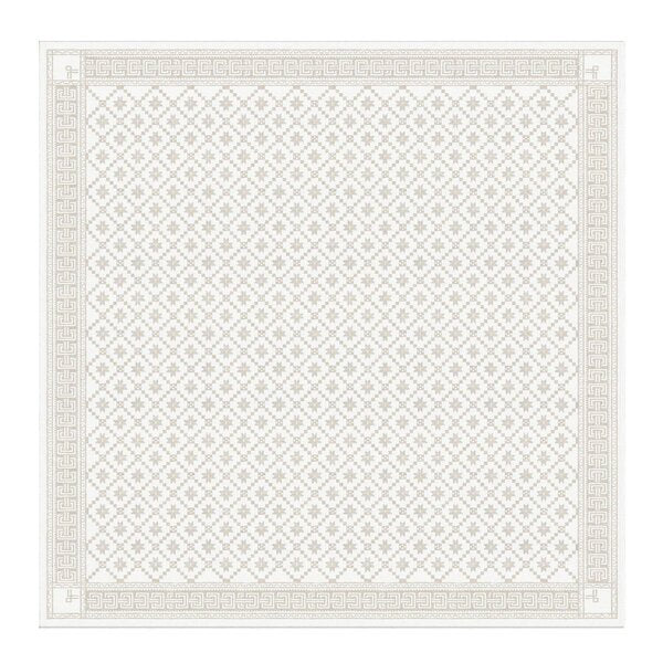 Åttebladrose bordduk 150x150 cm beige